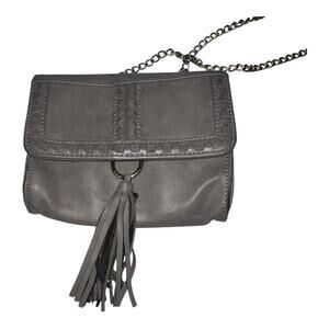 Cute Minimalist Small Crossbody Purse Gray with Gold Chain
